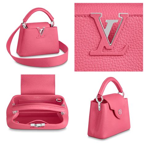 lv pink capucines|louis vuitton capucines mini bag.